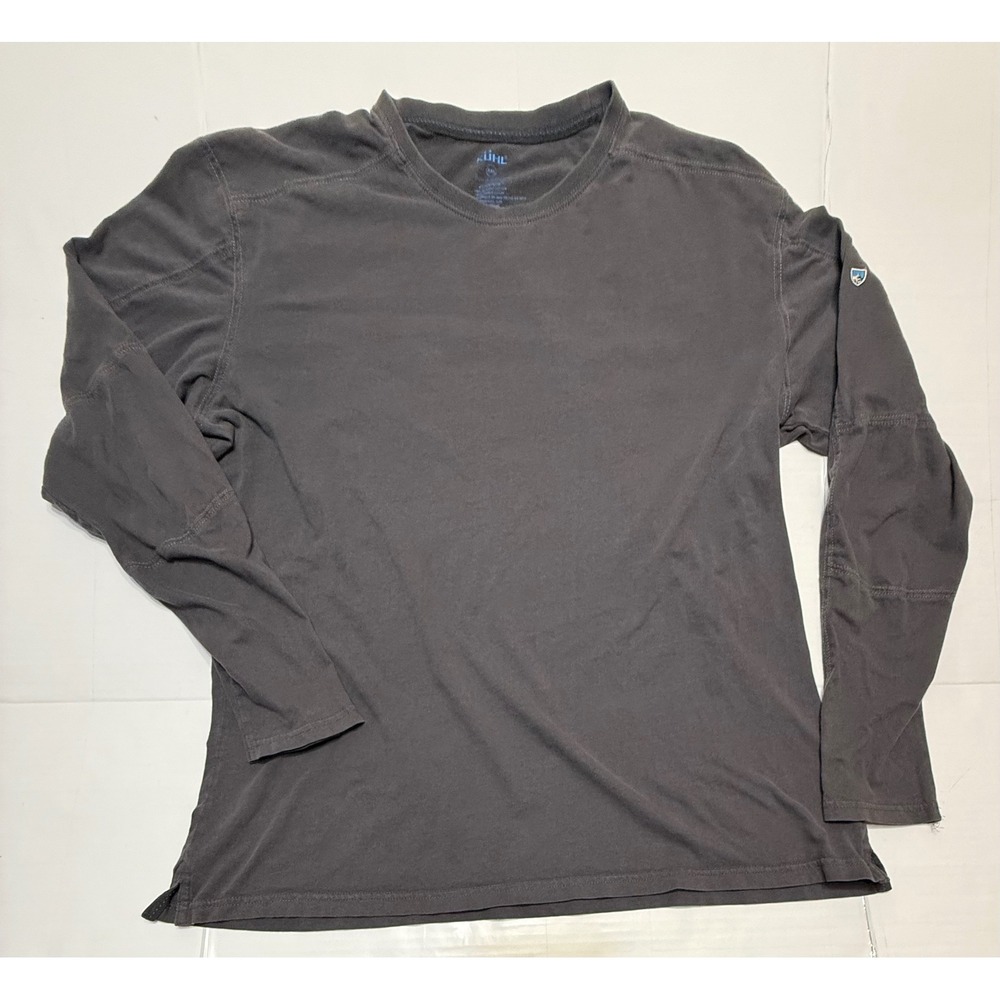 Kuhl Wildfibre Mens XXL Charcoal Gray Organic Cotton Long Sleeve T-Shirt 108846